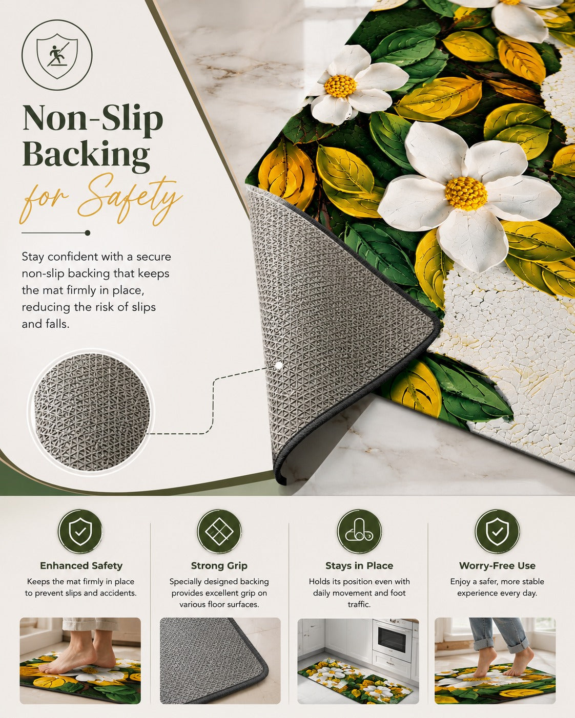 Door Mat, Bathroom Mat, Indoor & Outdoor Anti Slip Mat Multicolour