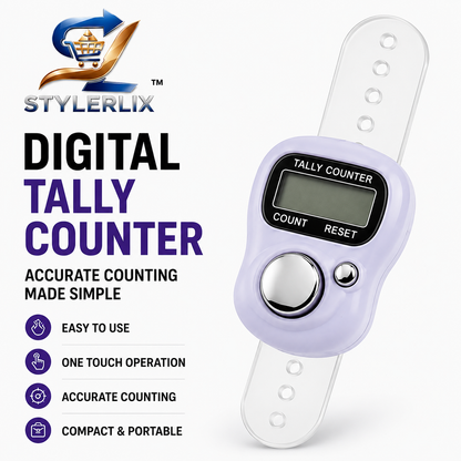 Naam Jap Counter | Mini Digital Tally Counter Finger Ring | Electronic Mantra Jap, Meditation, Prayer & Cricket Umpire (Multicolour)