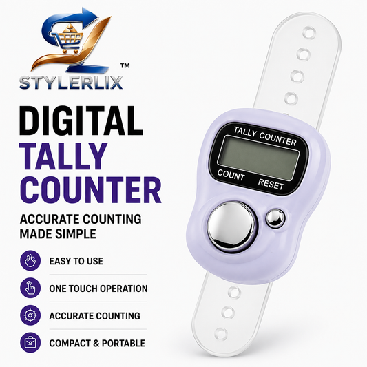 Naam Jap Counter | Mini Digital Tally Counter Finger Ring | Electronic Mantra Jap, Meditation, Prayer & Cricket Umpire (Multicolour)